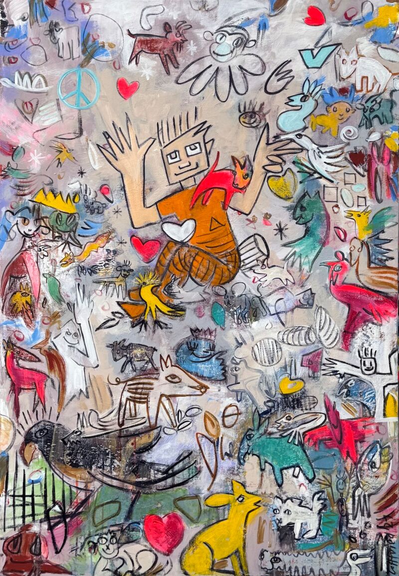 Frischling, Manuela Gottfried 2023, Acryl auf Leinwand, 90 x 130 cm, anfragen