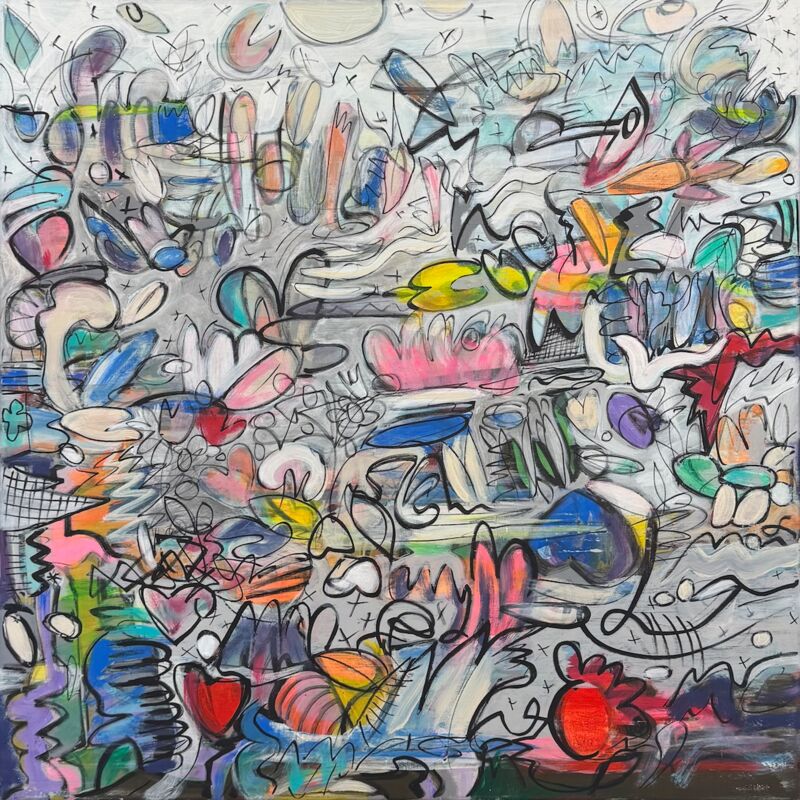 2/26, Manuela Gottfried 2026, Acryl auf Leinwand, 90 x 90 cm, anfragen