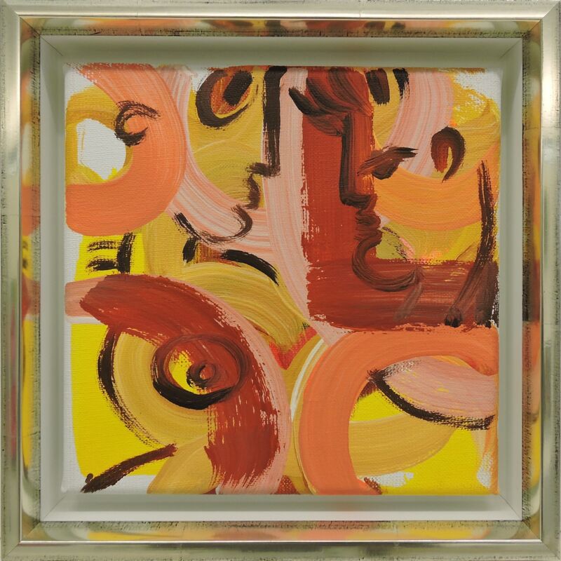 Mira-Belle, Manuela Gottfried 2024, Acryl auf Leinwand, 20 x 20 cm +Rahmen, anfragen