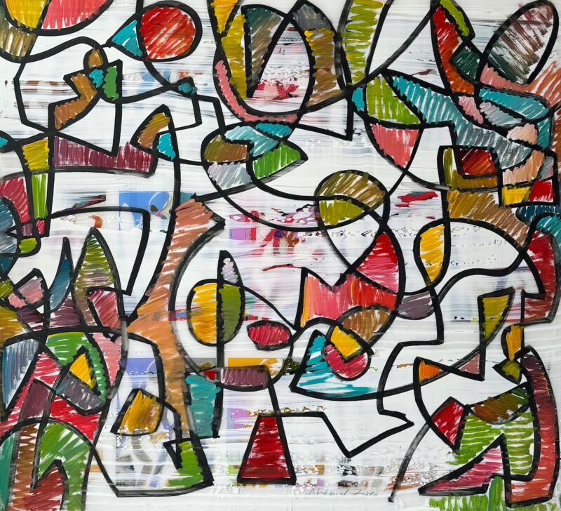 Think Big, Manuela Gottfried 2024, Acryl auf AluDibond, 110 x 100 cm, anfragen