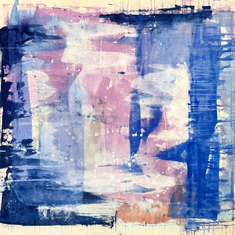 Sparkling Fog, Manuela Gottfried 2025, Acryl auf Leinwand, 130 x 130 cm, anfragen