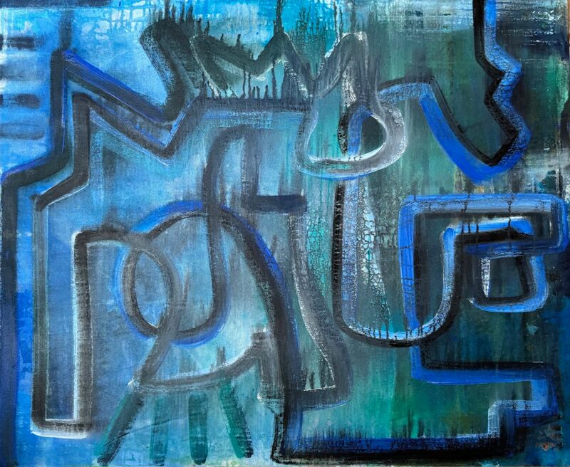 Royal, Manuela Gottfried 2026, Acryl auf Leinwand 110 x 90 cm, anfragen