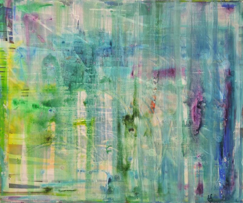 Lavendelseele, Manuela Gottfried 2022, Acryl auf Leinwand 120 x 100 cm, anfragen