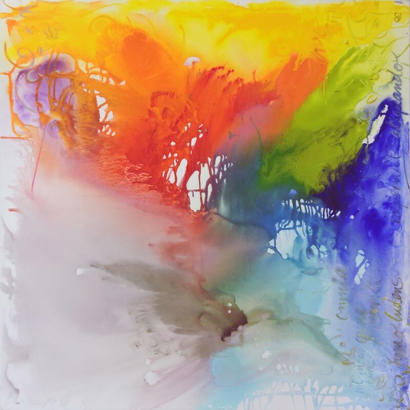 Homo ludens, Manuela Gottfried 2015, Acryl auf Leinwand, 175 x 175 cm, anfragen