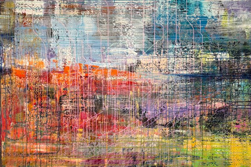 Stormy Colours, Manuela Gottfried 2025, Acryl auf Leinwand,195 x 130 cm, anfragen