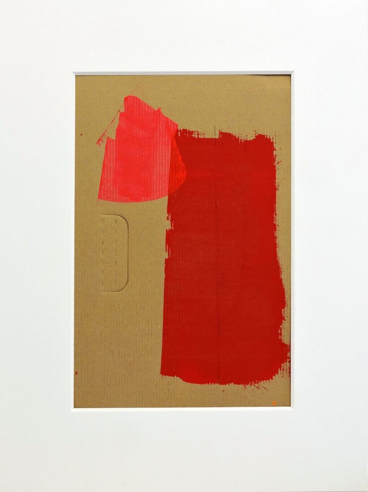 Kontrakt, Manuela Gottfried 2016, Acryl auf Karton im PP 43 x 57,5 cm