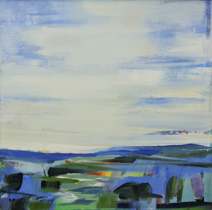 Blue Valley, Manuela Gottfried 2016, 80 x 80 cm