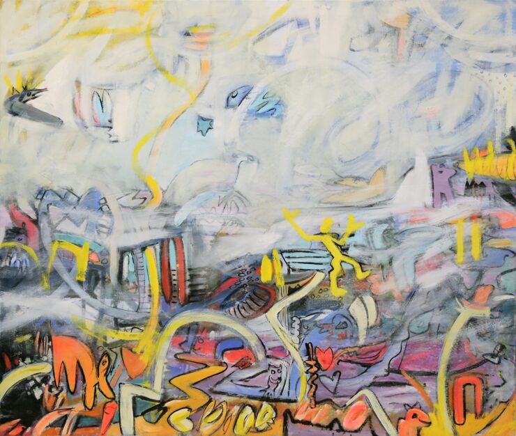 Free Rising, Manuela Gottfried 2021, 130 x 110 cm