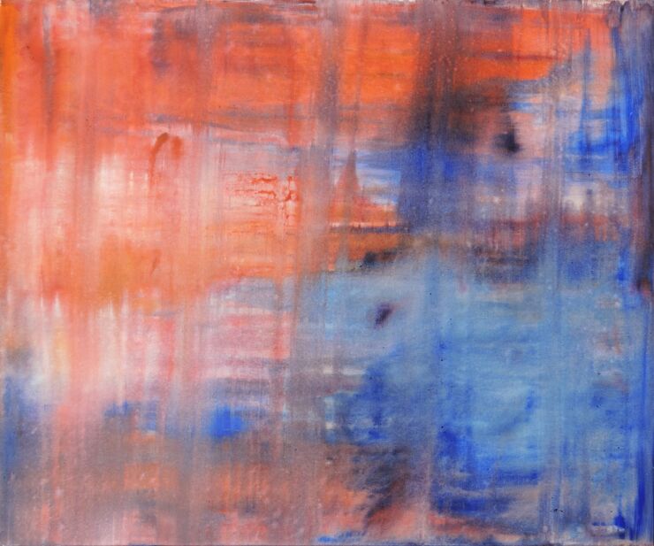 Blau Rot, Manuela Gottfried 2021, 120 x 100 cm