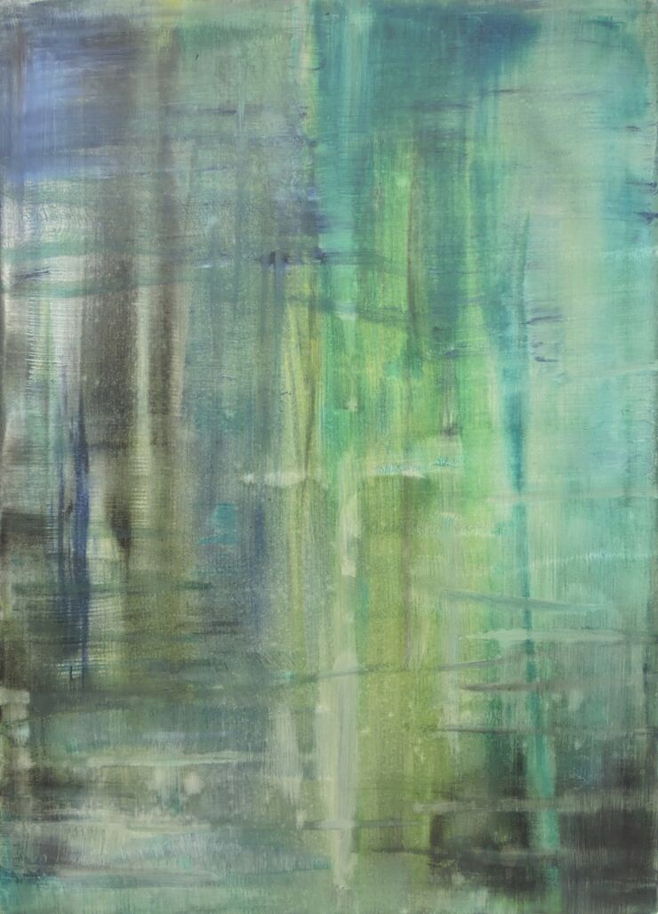 GreenDeep, Manuela Gottfried 2021, Acryl auf Leinwand, 90 x 125 cm