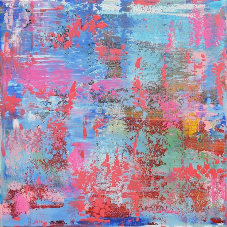 Pure Joy Viola, Manuela Gottfried 2021, Acryl auf Leinwand, 50 x 50 cm, € 350