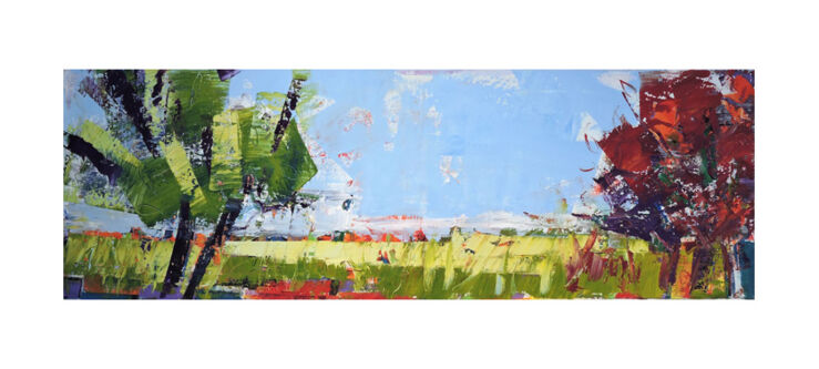 Saftige Wiese, Manuela Gottfried, Fine Art Print, Motiv 60 x 20 cm