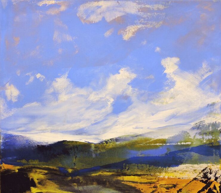 Heller Horizont, Manuela Gottfried 2021, 80 x 70 cm