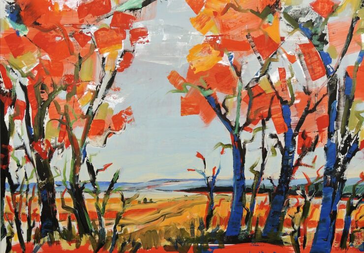 Sierra 2, Manuela Gottfried 2021, Acryl auf Karton 70 x 50 cm