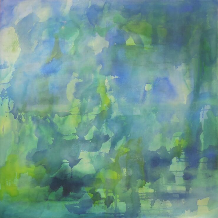 Smaragd, Manuela Gottfried 2019, Acryl auf Leinwand, 140 x 140 cm