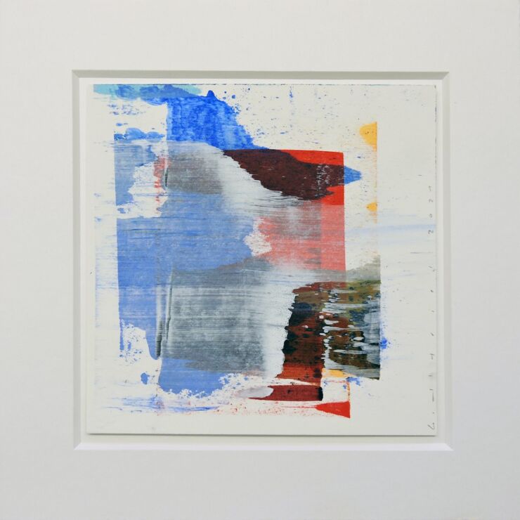 Kleine Sonne, Manuela Gottfried 2021, Acryl auf Baumwollkarton, 30 x 30 cm