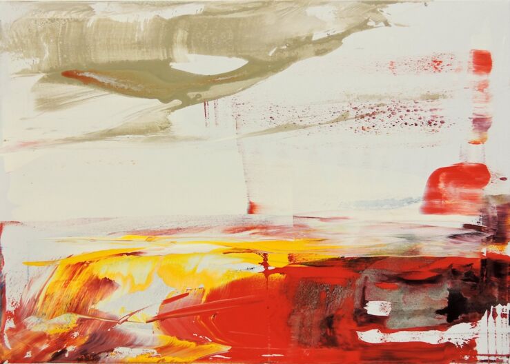Crimson Country, Manuela Gottfried 2020, Acryl auf Leinwand 70 x 50 cm, € 450
