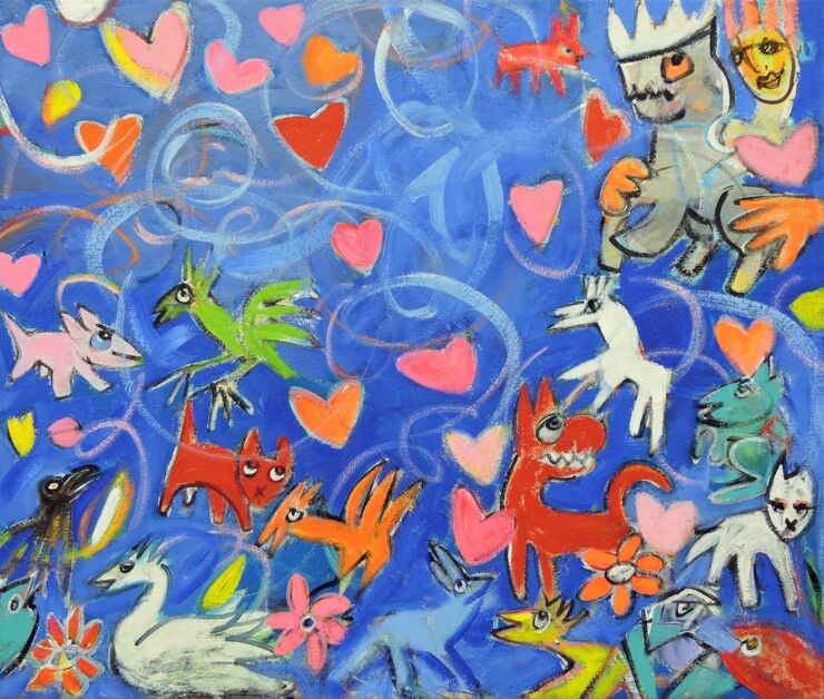 Love is in The Air, Manuela Gottfried 2022, 66 x 56 cm