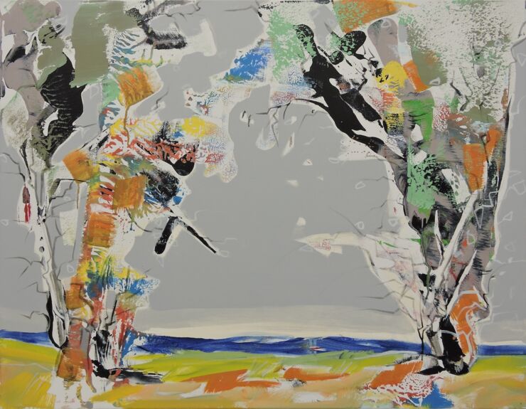 Leichter Wind, Manuela Gottfried 2022, Acryl auf Leinwand, 90 x 70 cm