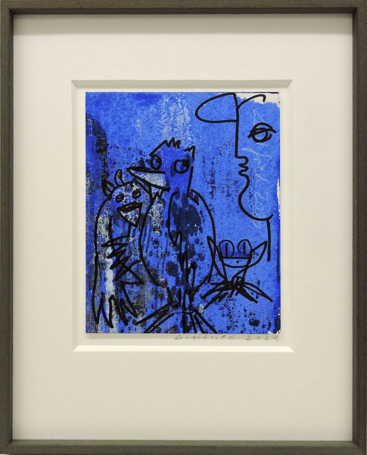 Die Äußeren Kobolde, Manuela Gottfried 2021, Acryl auf Karton