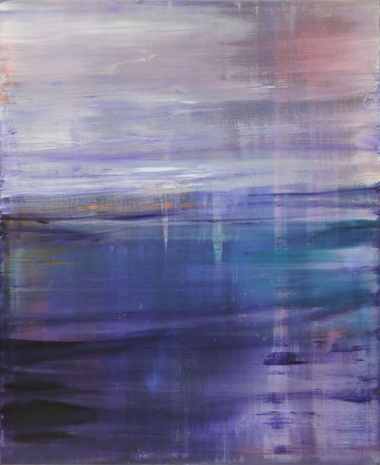 BlueDeep, Manuela Gottfried 2021, Acryl auf Leinwand, 90 x 110 cm
