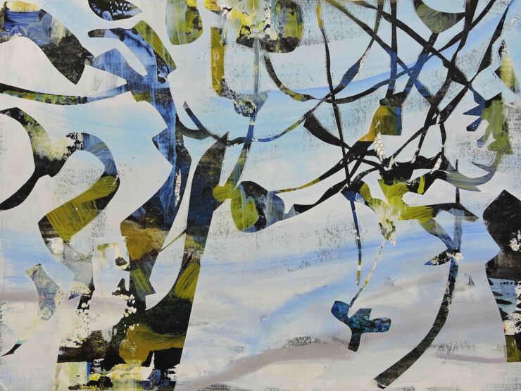 Semiramis Blue, Manuela Gottfried 202, Acryl auf Baumwolle, 80 x 60 cm